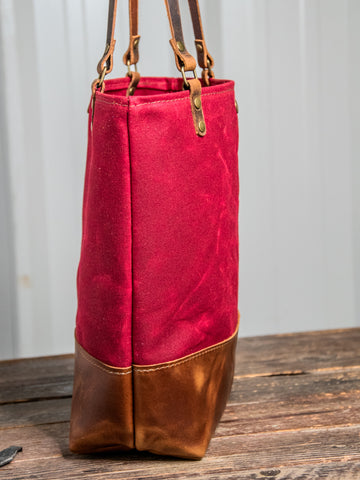 NEW RELEASE | The Essential Waxed Canvas and Leather tote | Closure and Strap Options