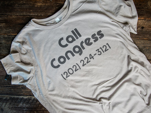 Made in USA | T-shirt | Unisex | Call Congress | Heather Dust