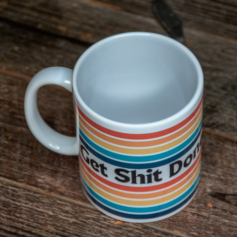 The In Blue Mug | Coffee Cup | Hand printed original artwork mugs | Get Shit Done 11oz