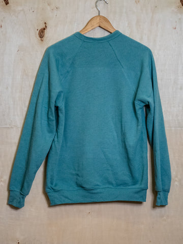 Handprinted Sweatshirt | Hearts + Sparks | Unisex Tri-Blend |  Lagoon Blue