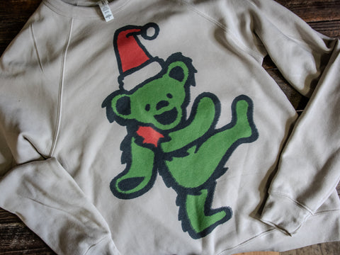 Handprinted Sweatshirt | Holiday Dance | Unisex Tri-Blend |  Heather Dust