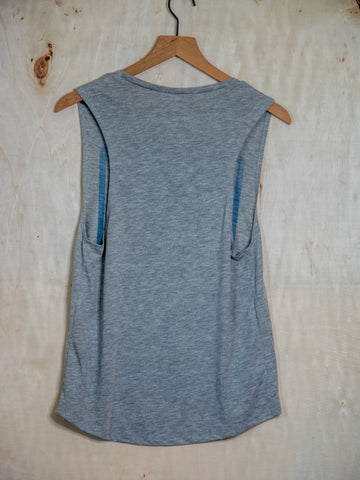 Made In Usa | Printed Muscle Tank | Heather Grey | Appalachians Against Fascism