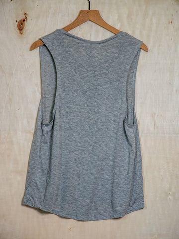 Made In Usa | Printed Muscle Tank | Heather Grey | Hope, Even when the Creek Rises