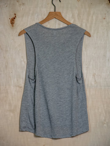 Made In Usa | Printed Muscle Tank | Heather Grey | Shackin' Up in Appalachia