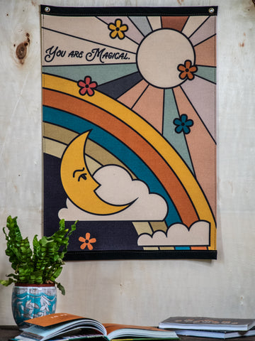Ready to Ship | Canvas Banner | Wall Decor | You are Magical | Camp Blue