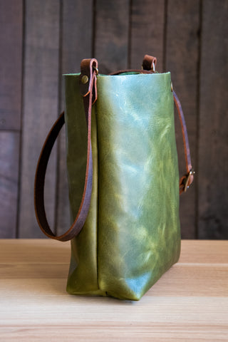 New Moss Green Small Tote Collection | The North South tote with Crossbody strap | Small | Limited Edition