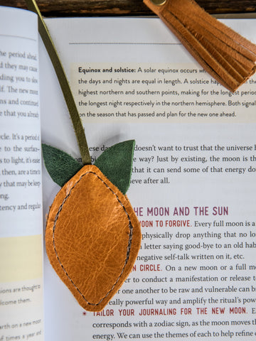 Ready to Ship | Leather Bookmark | Fruit Basket Series