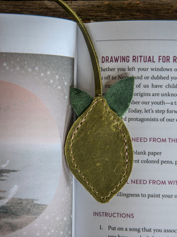 Ready to Ship | Leather Bookmark | Fruit Basket Series