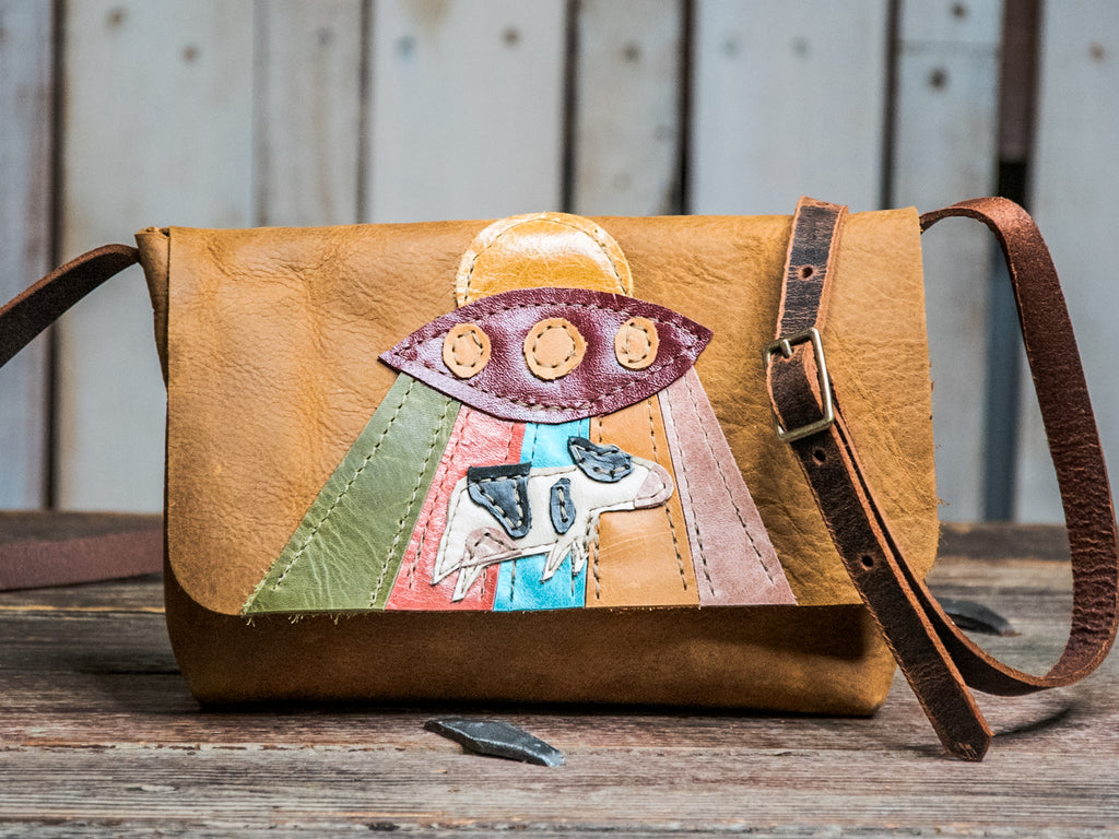 Ready to Ship | One of a Kind | Handmade Leather Crossbody Bag Small | Mini Satchel | The Belen Space Satchel! | o16