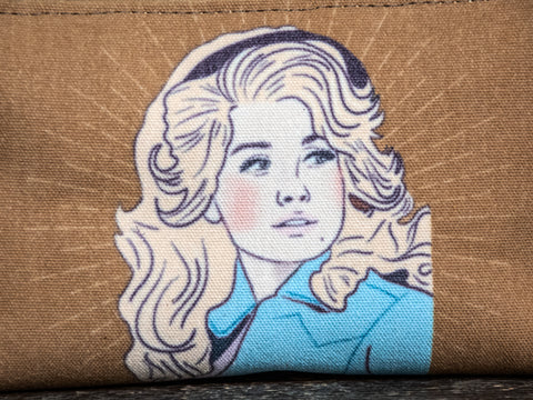 Ready to Ship | Dolly | Hand Printed Canvas Everyday Pouch | Camp Blue