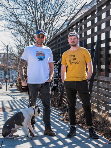 Handprinted T-shirt | Camp Blue | Asheville | Unisex Eco-Friendly Tee