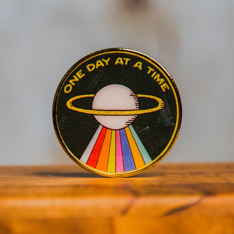 Challenge Coin | Recovery Coin | Glum Lot Press |  One Day at a Time Lotus