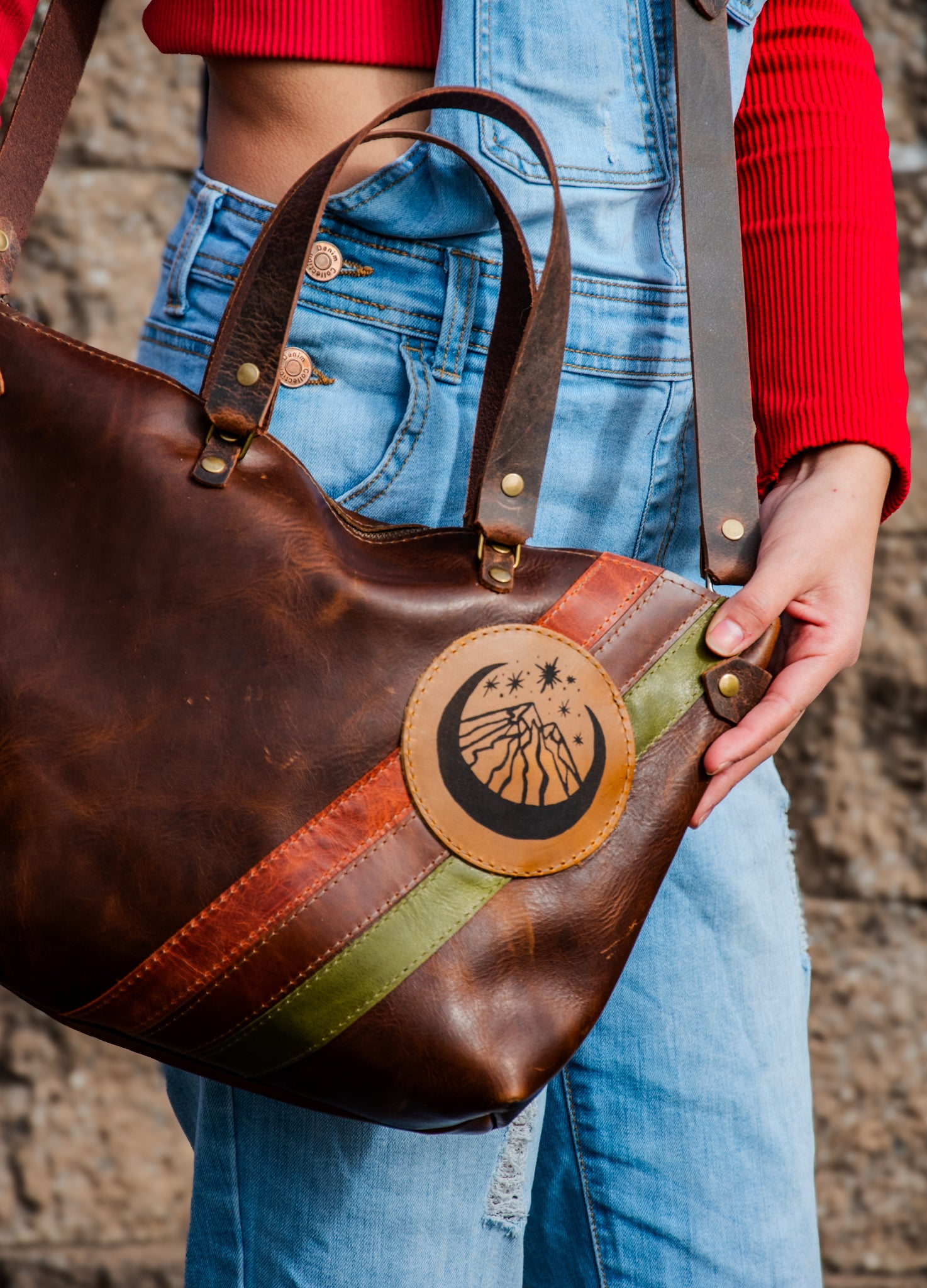 Genuine Leather Hobo Handbag Textured Patchwork Crossbody Purse –  VacationGrabs