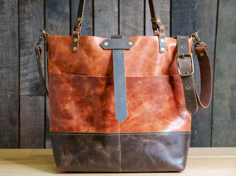 The ML Tote in Leather | Medium | Eco Friendly Leather Bag