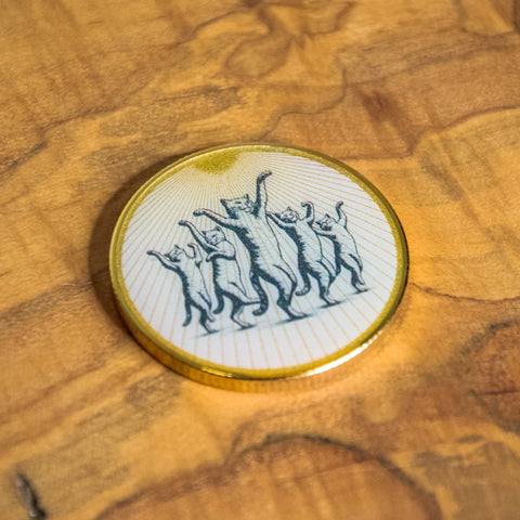 Challenge Coin | Affirmation Coin | Glum Lot Press | Progress Not Purrrfection