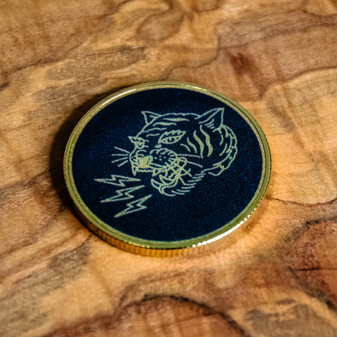 Challenge Coin | Affirmation Coin | Glum Lot Press | Get 'em tiger