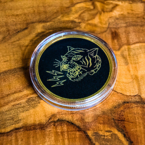 Challenge Coin | Affirmation Coin | Glum Lot Press | Get 'em tiger