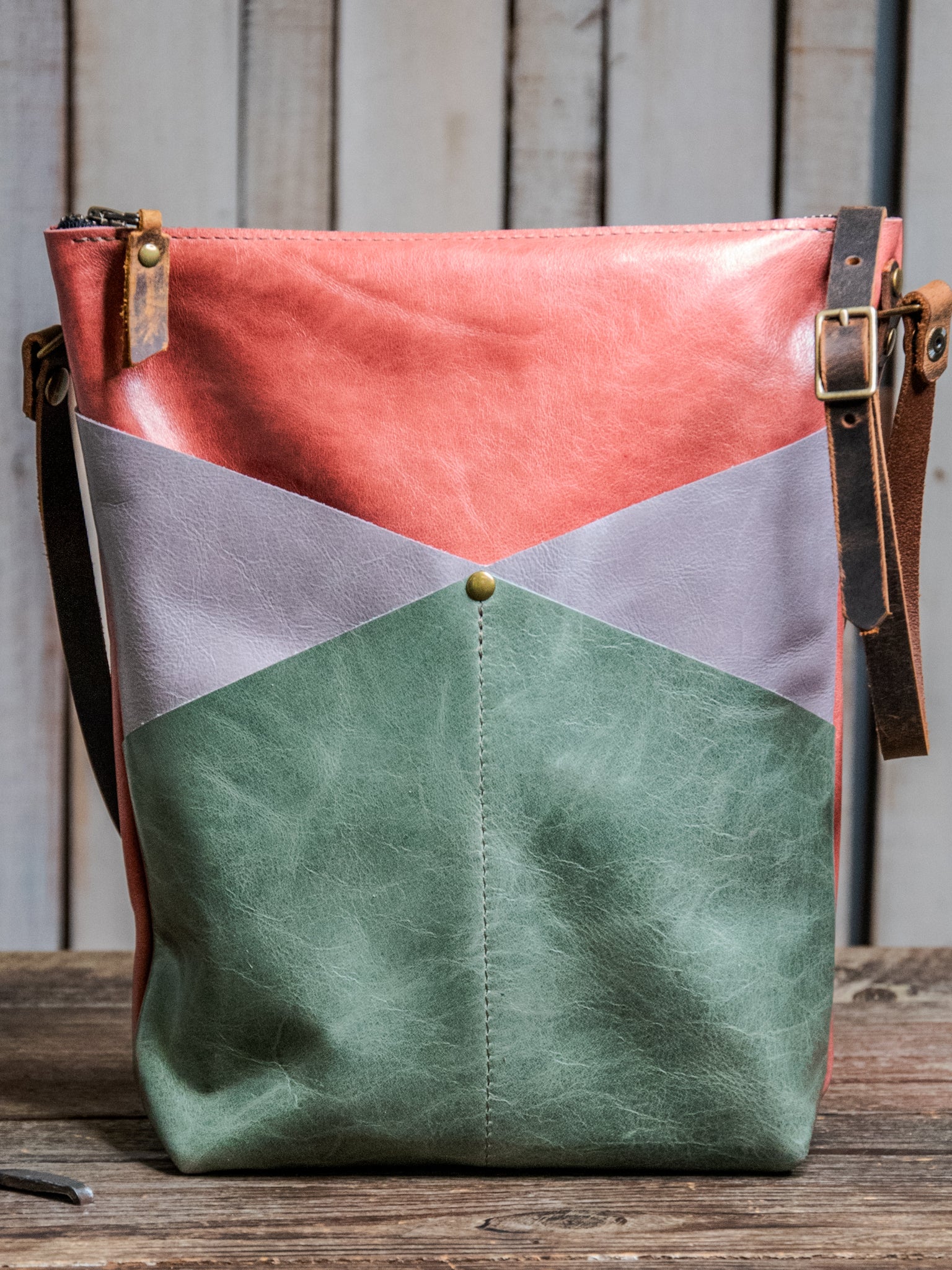 Ready to Ship | One of a Kind | Handmade Leather Tote Bag | The Tall tote by Krista! | M44
