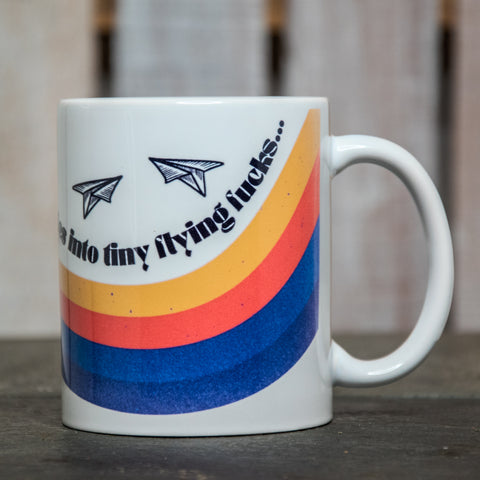 The In Blue Mug | Coffee Cup | Hand printed original artwork mugs | Flying Fucks