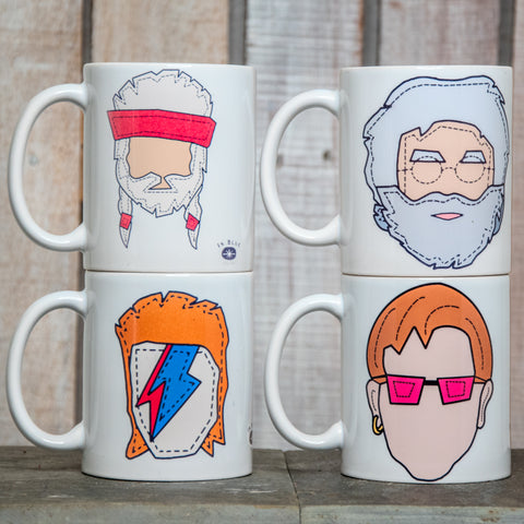 The Icon Series Mugs | Coffee Cup | Hand printed original artwork mugs | Dolly