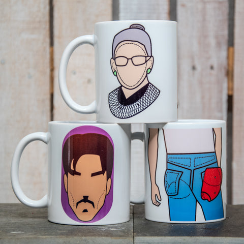 The Icon Series Mugs | Coffee Cup | Hand printed original artwork mugs | Prince