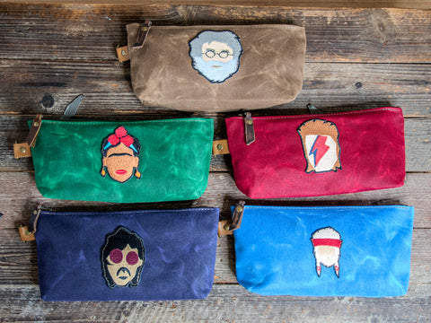 NEW Waxed Canvas | The School Pouch | Icon Collection | FRIDA