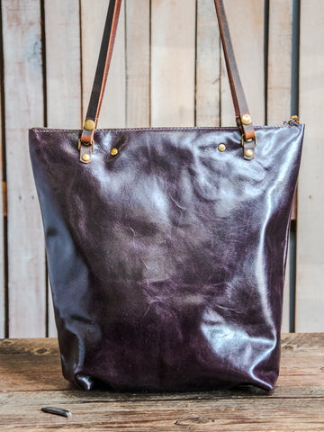 Ready to Ship | Handmade Leather Tote Bag | The Sonny Patchwork Bag! | M42