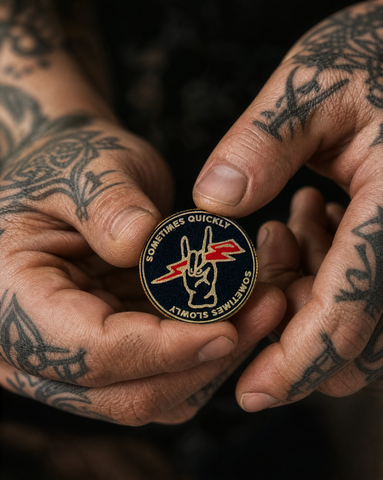 Challenge Coin | Recovery Coin | Glum Lot Press | Sometimes Quickly Sometimes Slowly