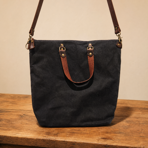 Last Chance Bag Sale | One of a Kind Weekend Waxed Black Bag