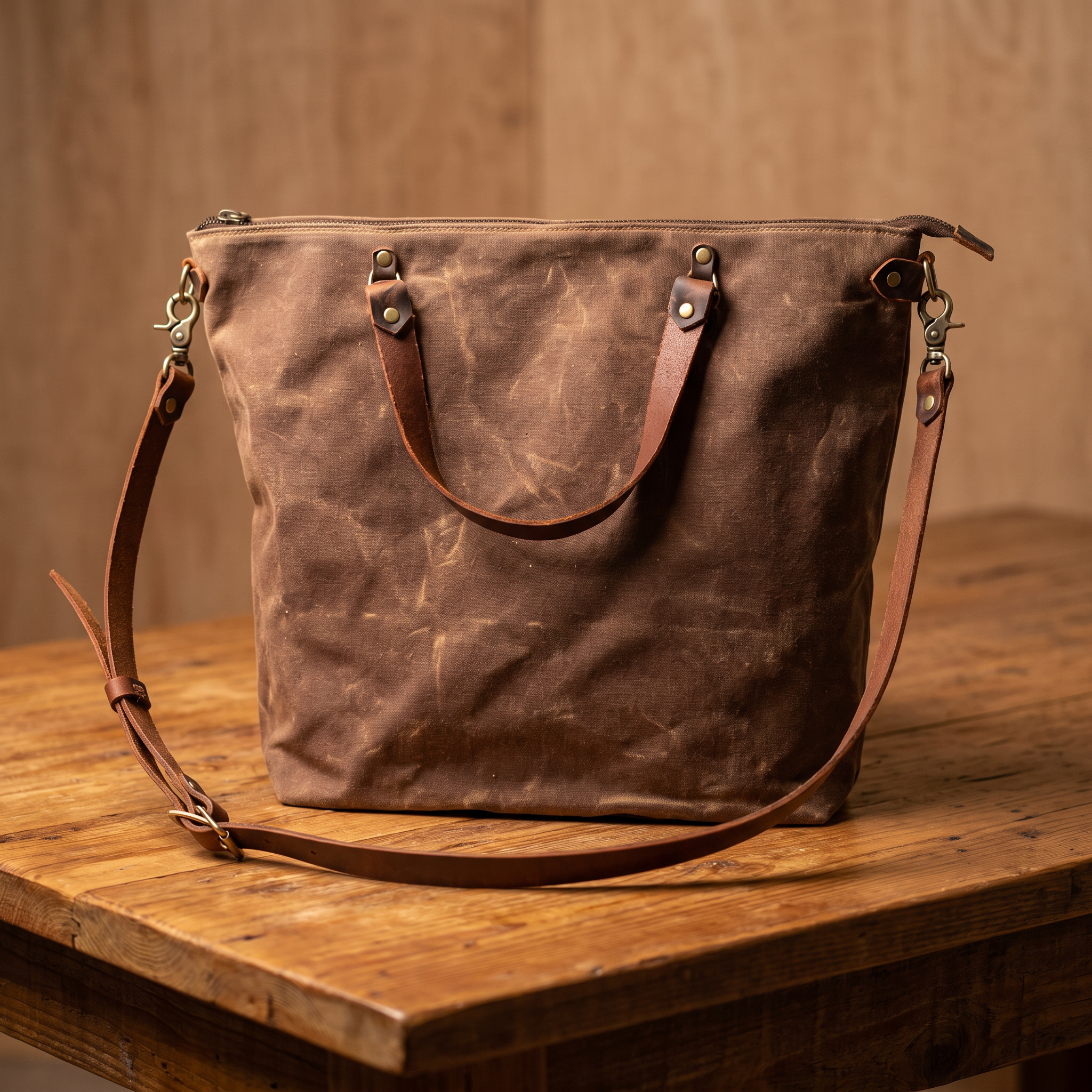 Last Chance Bag Sale | One of a Kind Weekend Waxed Pecan Bag