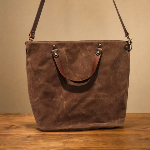 Last Chance Bag Sale | One of a Kind Weekend Waxed Pecan Bag