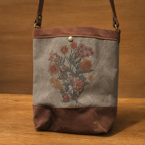 Last Chance Bag Sale | The Small Printed North South with Waxed Canvas 17