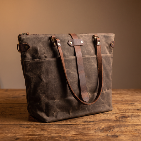 Last Chance Bag Sale | The Deluxe Market Tote Oak 21