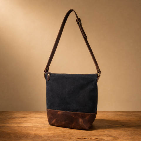 Last Chance Bag Sale | Waxed Canvas North South with leather bottom 3
