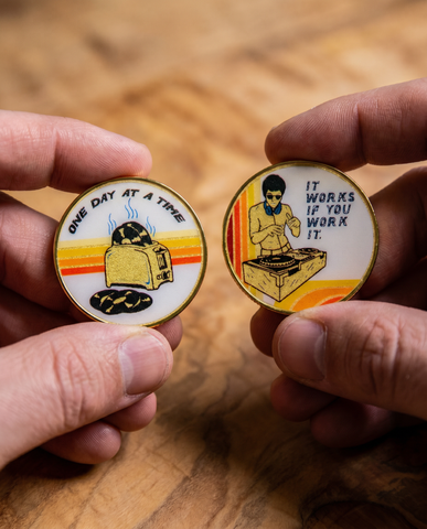 Challenge Coin | Recovery Coin | Glum Lot Press | It works if you work it