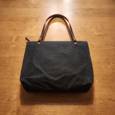 Last Chance Bag Sale | The Simple Waxed Tote Black 5