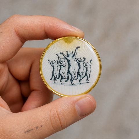Challenge Coin | Affirmation Coin | Glum Lot Press | Progress Not Purrrfection