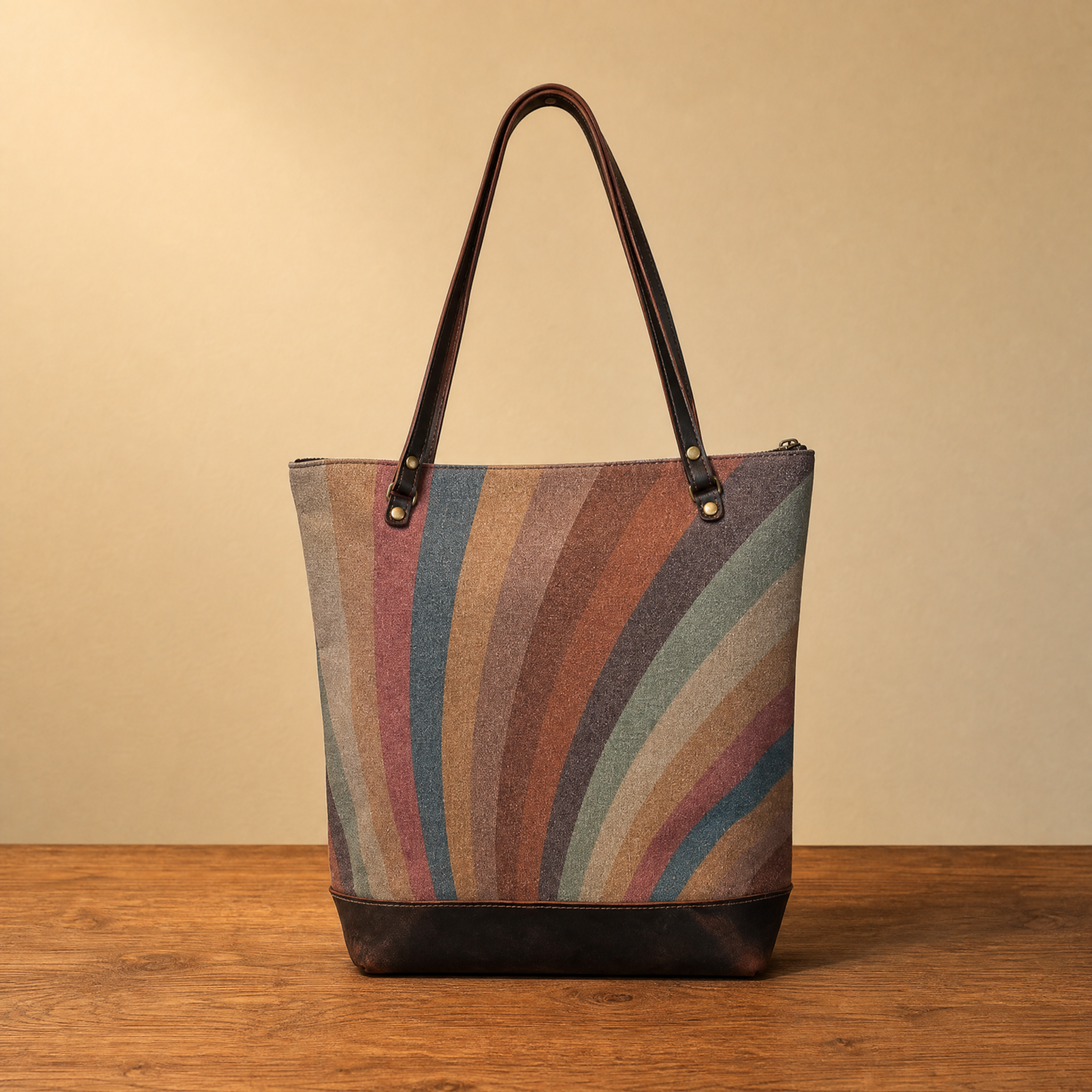 Last Chance Bag Sale | The Striped Tote With Leather Bottom