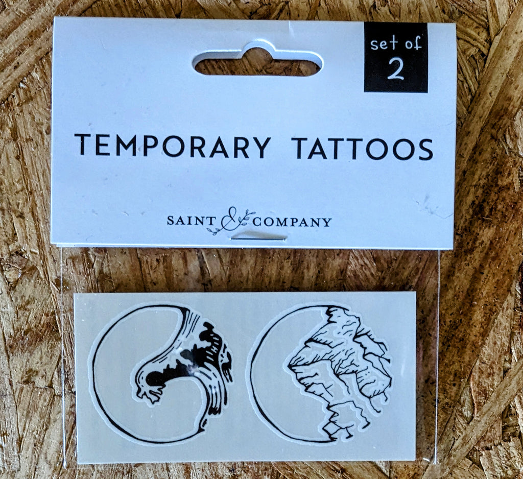 WAREHOUSE SALE | Saint & Company | Temporary Tattoo | Mountains & Waves