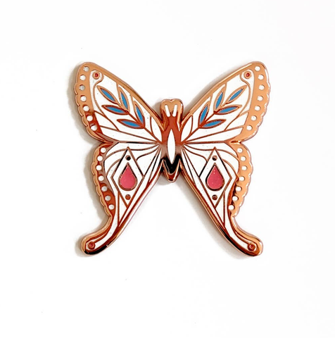Enamel Pin | Amber Leaders Designs | Mid-Century Butterfly