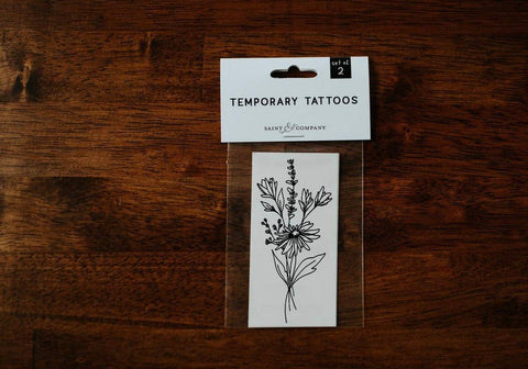 Saint & Company | Temporary Tattoo | Meadow Flora