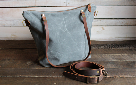 Handmade Waxed Canvas Tote Bag | Large | The Minimalist