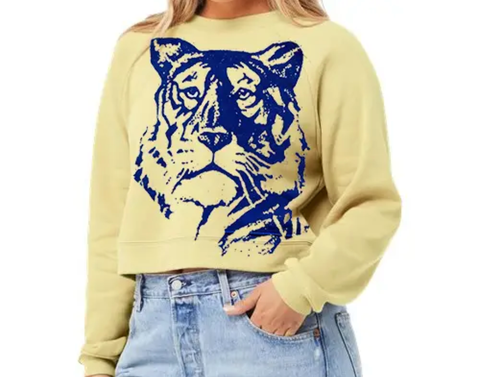 Sweatshirt | Lucky Fish | Tigers Eye Crop Fleece | Pre Order