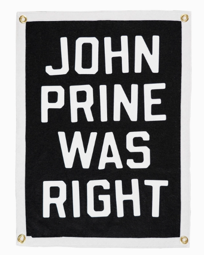 Camp Flag | John Prine X Oxford Pennant | John Prine Was Right