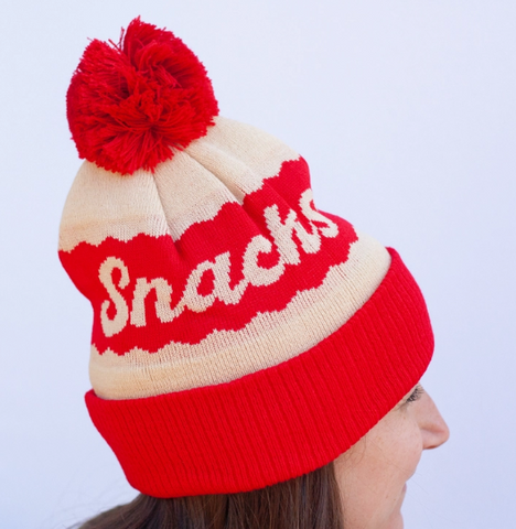 Beanie | Yardsale Press | Snacks | Red Pom-pom | pre order