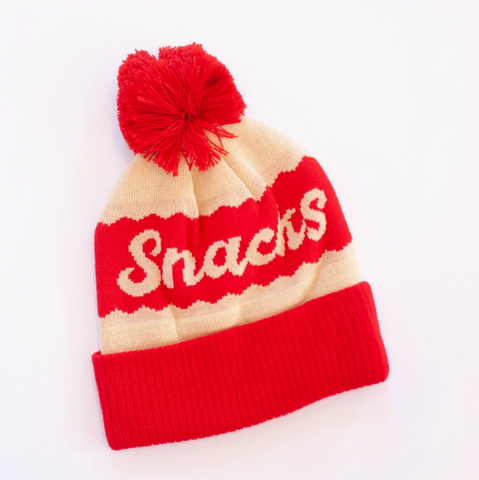 Beanie | Yardsale Press | Snacks | Red Pom-pom | pre order