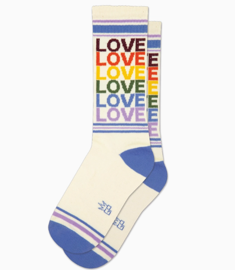 Retro Crew Socks | Gumball Poodle | Vintage Rainbow Love | Pre Order