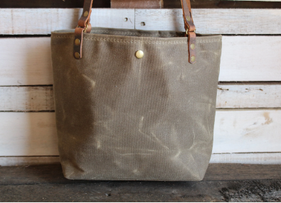 Handmade Waxed Canvas Tote | Small | The Minimalist