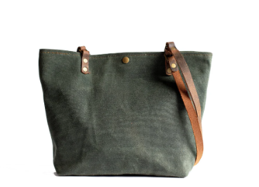 Handmade Waxed Canvas Tote | Small | The Minimalist