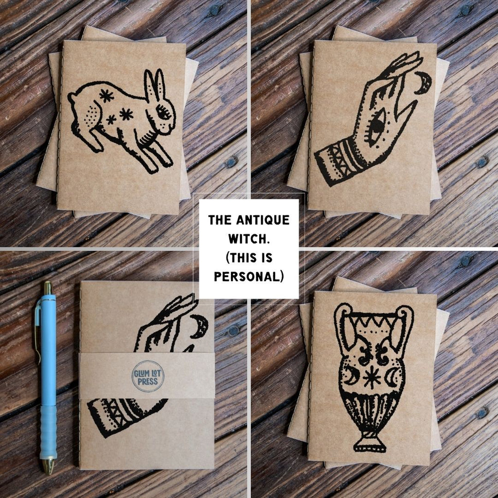 Travel Journal Set | Glum Lot Press | The Antique Witch Pack